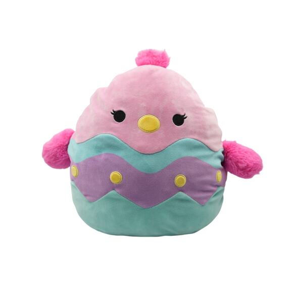 Squishmallow 16" Pink Bird Plush Easter Egg Pastel Zigzag Soft Stuffed Animal - Picture 5 of 5